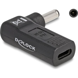 Delock Adapter for Laptop Charging Cable USB Type-C™ female to Dell 4.5 x 3.0 mm male 90° angled