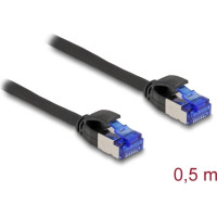 Delock RJ45 Network Cable Cat.6A S/FTP Slim 0.5 m black