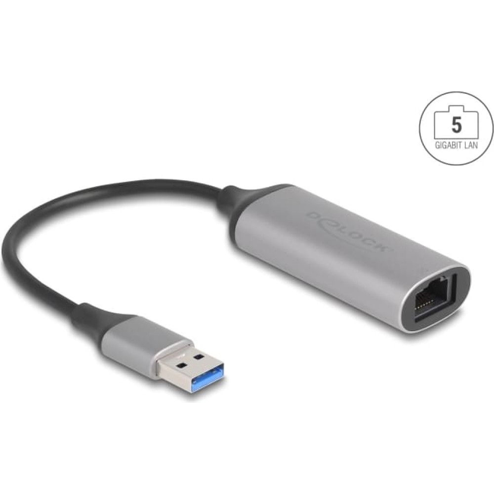 Delock USB Type-A Network Adapter 5 Gigabit LAN 1 x RJ45