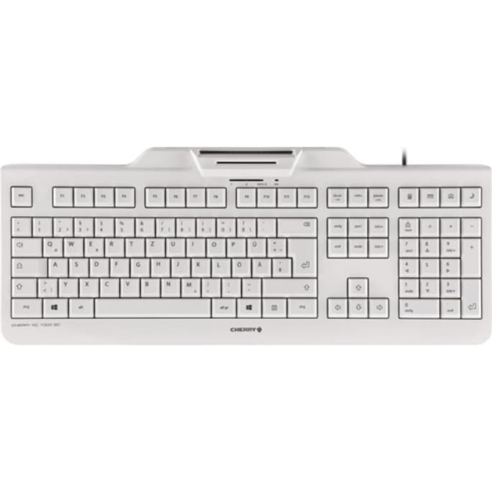 Cherry KC 1000 SC tastatūra USB Swiss Pelēks