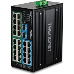 Trendnet Industrie Switch 26Port Gbit PoE+ Metall DIN-Rail