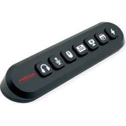Roline USB 3.2 Gen 1 Hub, 7 Ports, USB Type A Connection Cable, with Power Supply, Swappable Buttons