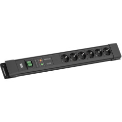 Bachmann CONNECTUS 6xCEE7/3, 1xGVS 1xSchalter 2,0m CEE7/7 Schwarz