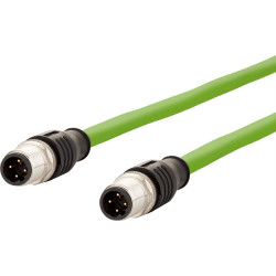 Metz Connect Verbindungsleitung M12 ST-M12 ST, 4-polig D-kodiert, 2 m