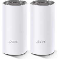 Tp-Link Deco E4 (2-pack) Divkāršā frekvenču josla (2.4 GHz / 5 GHz) Wi-Fi 5 (802.11ac) Balts, Pelēks Iekšējs