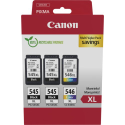 Canon 8286B013 tintes kārtridžs 3 pcs Oriģināls Augsta (XL) produktivitāte Melns, Tirkīzzils, Fuksīns, Dzeltens