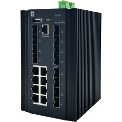 Level One LevelOne IGX-2072 tīkla pārslēgs Vadīts L2+ Gigabit Ethernet (10/100/1000) Melns