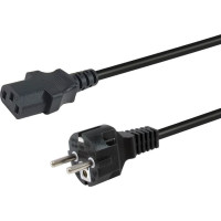 Equip 112110 elektrības kabelis Melns 1,8 m CEE7/7 IEC C13