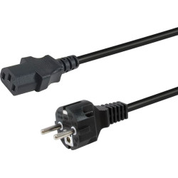 Equip 112110 elektrības kabelis Melns 1,8 m CEE7/7 IEC C13
