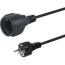 Equip 112182 elektrības kabelis Melns 5 m CEE7/7 CEE7/3