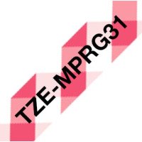 Brother TZE-MPRG31 marķēšanas lenta Melns uz sarkana