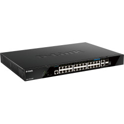 D-Link DGS-1520-28MP/E tīkla pārslēgs Vadīts L3 Gigabit Ethernet (10/100/1000) Power over Ethernet (PoE) 1U Melns