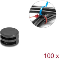 Delock Cable Ties Mounting Coupler D 12 x H 8 mm 90° rotatable black 100 pieces