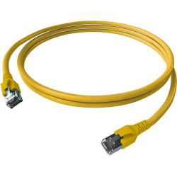 Easylan FlexBoot Patch Cable Cat.6A, S/FTP, yellow, 0.5 m