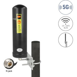 Delock 5G LTE Antenna N jack 3 - 5 dBi omnidirectional wall and pole mounting outdoor black