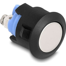 Delock Push Button for Installation 16 mm 2 x Screw Terminal actuator flat plastic snap in assembly