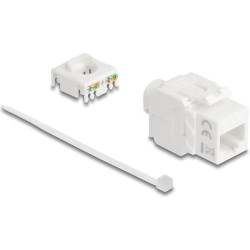 Delock Keystone Module RJ45 jack to LSA Cat.6A UTP 180° toolfree
