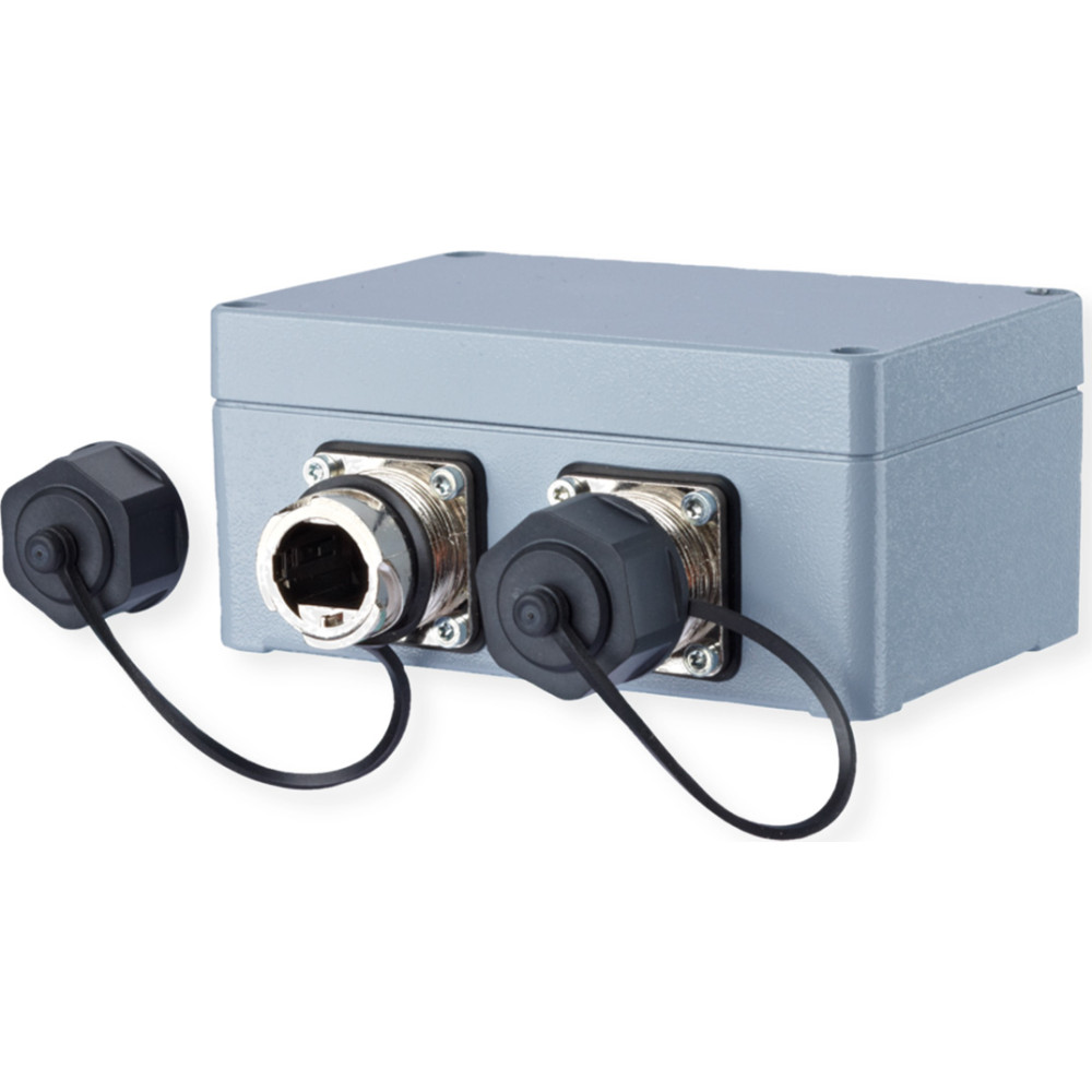 Metz Connect E-DAT Industry IP67 V1 2 Port Metall Aufputzgehäuse