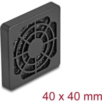 Delock Fan Grill with Dust Filter 40 x 40 mm black
