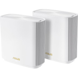 Asus ZenWiFi AX XT8 (W-2-PK) bezvadu rūteris Tīkls Gigabit Ethernet Trīskāršā frekvenču josla (2.4 GHz / 5 GHz) Balts