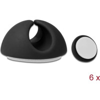 Delock Cable holder set self-adhesive 6 pieces black