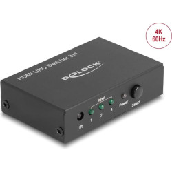 Delock HDMI UHD Switch 3 x HDMI in - 1 x HDMI out 4K