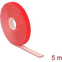 Delock Hook-and-loop tape on roll L 5 m x W 13 mm red