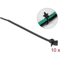 Delock Cable Tie with Expansion Anchor L 160 x W 4 mm black 10 pieces