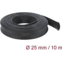 Delock Braided Sleeving stretchable 10 m x 25 mm black