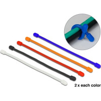 Delock Cable Ties flexible L 80 x W 4 mm assorted colors set 10 pieces