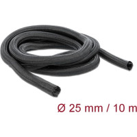 Delock Braided Sleeving self-closing 10 m x 25 mm black