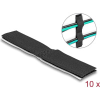 Delock Hook-and-Loop Cable Holder self-adhesive L 110 mm x W 20 mm set 10 pcs black