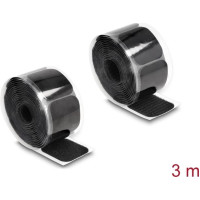Delock Hook-and-loop pad on roll self-adhesive 45 x 50 mm - length 3 m black