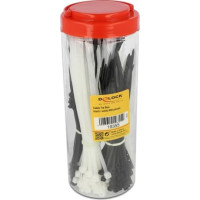 Delock Cable tie assortment box 600 pieces black / white