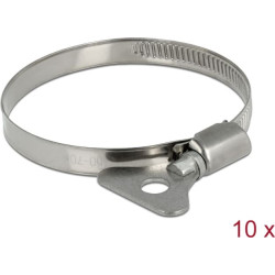 Delock Butterfly Hose Clamp 50 - 70 mm 10 pieces metal