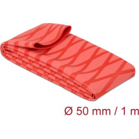 Delock Heat Shrink Tube X-pattern non-slip 1 m x 50 mm red