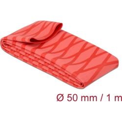 Delock Heat Shrink Tube X-pattern non-slip 1 m x 50 mm red