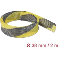 Delock Braided Sleeve stretchable 2 m x 38 mm black-yellow