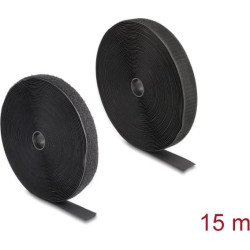 Delock Heavy-duty Hook-and-Loop tape L 15 m x W 25 mm black