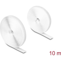 Delock Heavy-duty Hook-and-Loop tape L 10 m x W 20 mm white