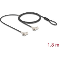 Navilock Dual Laptop Security Cable with Key Lock for two Kensington slots 3 x 7 mm