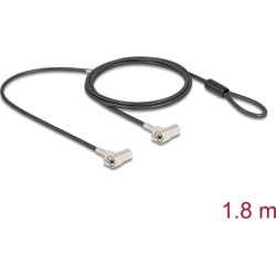 Navilock Dual Laptop Security Cable with Key Lock for two Kensington slots 3 x 7 mm
