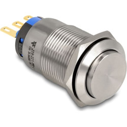 Delock Push Button for Installation 19 mm 3 x solder connection