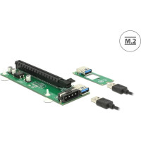 Delock Riser Card M.2 Key B+M > PCI Express x16 with 30 cm USB cable