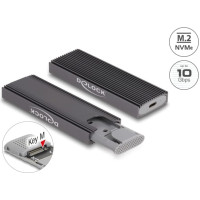 Delock External USB Type-C™ Combo Enclosure for M.2 NVMe PCIe or SATA SSD - tool free