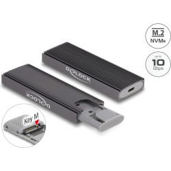 Delock External USB Type-C™ Combo Enclosure for M.2 NVMe PCIe or SATA SSD - tool free