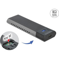 Delock External USB Type-C™ Combo Enclosure for M.2 NVMe PCIe or SATA SSD - tool free