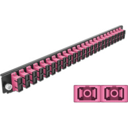 Delock 19″ Splice Box Front Panel 24 port SC Duplex violet