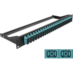 Delock 19″ Fibre Patch Panel 24 port SC Duplex aqua