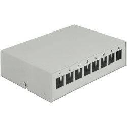 Delock Keystone Patch Panel 8 Port grey